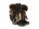 oscar-fur-boots-fox fur brown