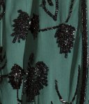 H and M Green with black beading Kimono details