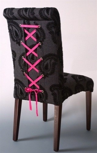 Corset Chair Hot Pink String