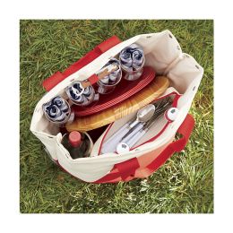 Crate and Barrel outfitted-canvas-picnic-tote 2