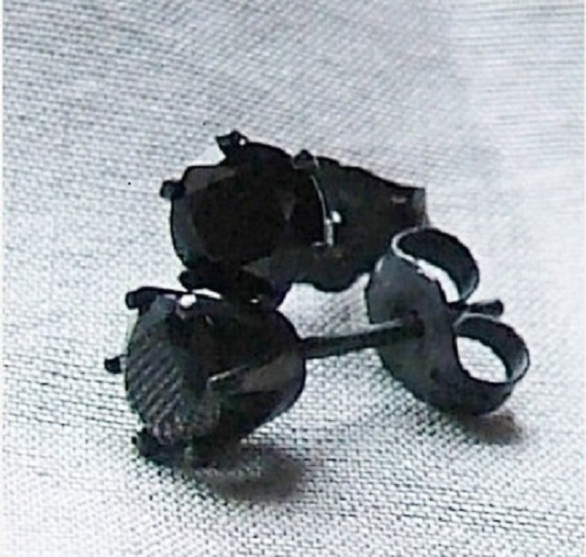 Black Sterling Oxidized Crystal Earrings - CaptiveLove Etsy