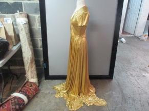 Bottega Veneta Gold Gown side