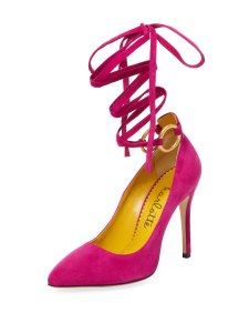 Charlotte Olympia Sabine Ankle-Wrap Pump pink