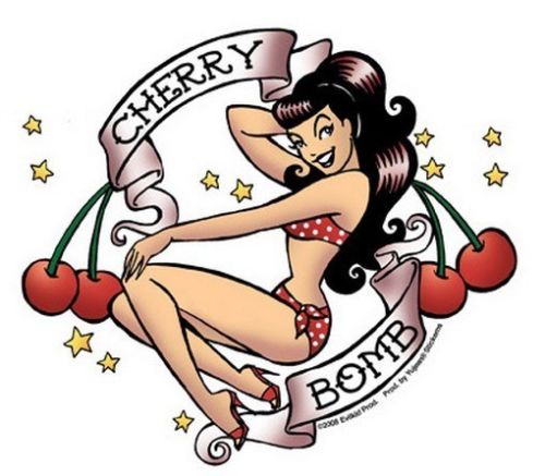 cherry-bomb-sticker-hot-sexy-pin-up-tattoo