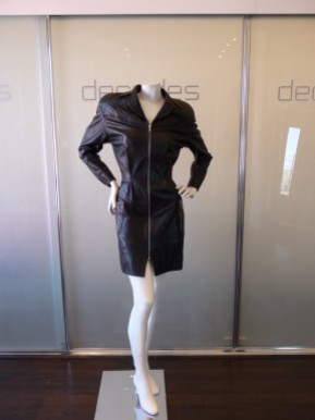 Thierry Mugler Black Leather Dress