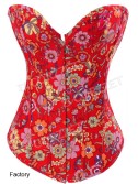 Red floral corset