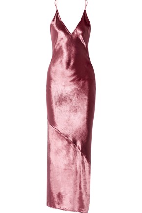 Fleur du Mal Velvet Chemise Pink
