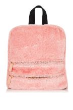 Topshop Molly Pink Fluff Backpack