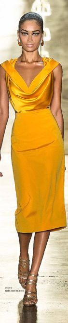 Cushnie et Ochs SpringSummer 2015 RTW Yellow Dress