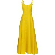 Rosie Assoulin High Garden button-down gown yellow dress