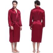 Lilysilk Men's Silk Robe Claret