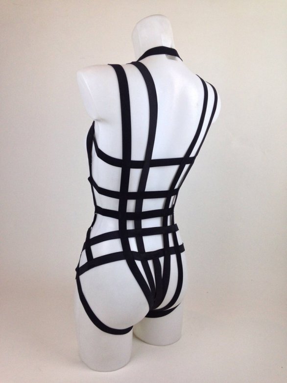 DAKOTA Art Deco Cage Playsuit Body Harness