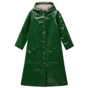 Alexa Chung Hooded Raincoat Green shiny