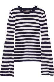 Michael Kors Striped Cashmere Sweater $900 on sale for $390