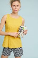 Seamed and Textured Tank Yellow