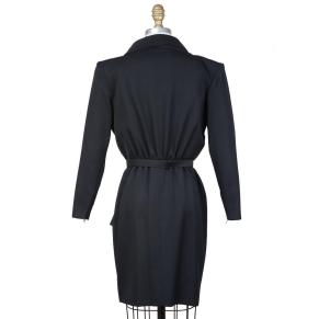 Yves Saint Laurent Vintage 1980s Black Dress Decades Two back