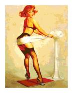 Pin up exercising in heels