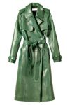 Chloe leather trench coat green