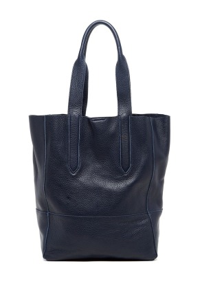 Christopher Kon Navy Pebbled-leather Tote