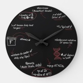 Zazzle all_about_science_geek_math_wall_clock_home_decor