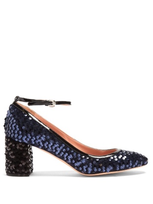 Rochas Sequined blue mary janes