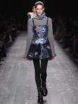 Valentino Crystal-embellished sequinned silk mini dress runway
