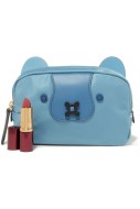 anya hindmarch leather-trimmed shell cosmetics case