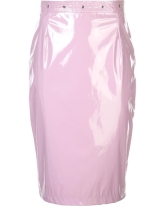 fleur du mal pvc pencil skirt - pink