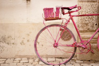 Vintage Pink Retro Bicycle