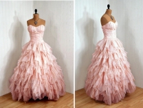 Vintage Retro pink gown