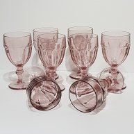 Vintage Retro pink Libbey Gibraltar wine glasses