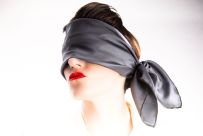 Black scarf blindfold
