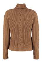 Max Mara Camel Cashmere Turtleneck Sweater