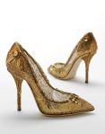 Dolce Gabbana gold–lace-heels-princess-shoes