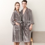 Lovers Women and Men velvet robes grey dhgate