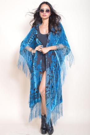 Saldana Vintage Baroque Me Silk Velvet Robe lingerie
