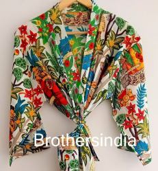 BrothersIndia Etsy Cotton Kimono Handblock print floral