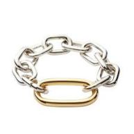 Silver and Gold large link bracelet