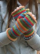 Rainbow Fingerless Gloves Etsy