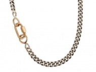 Marla Aaron 14K Baby lock and Sterling Silver Chain