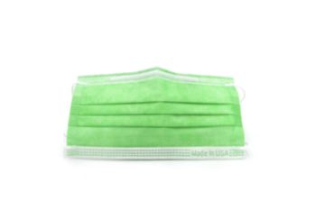 Green disposable mask