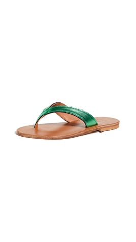 K Jacques Ticlio Green Sandals