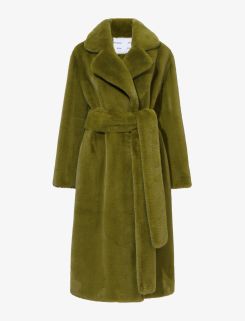 Proenza SChoulder White Label Green Faux Fur Coat $895
